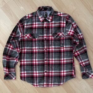 Billabong Boys Long Sleeve Flannel Shirt with Elbow Patches L